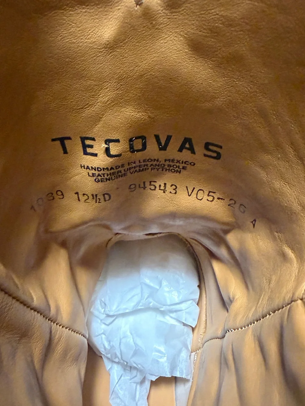 Tecovas The Garrett Invasive Python Color Mangrove Limited Edition - 12.5 D